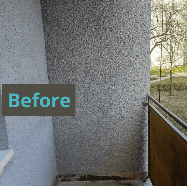 balcony makeover before and after