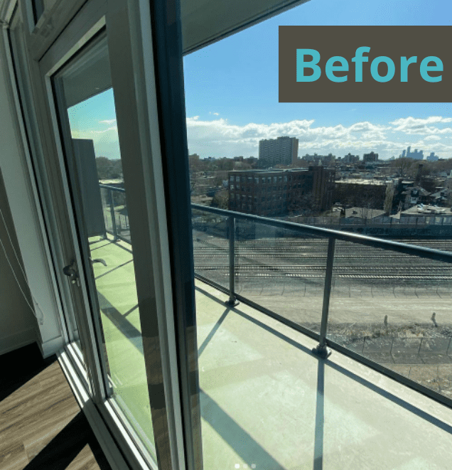 balcony makeover before and after