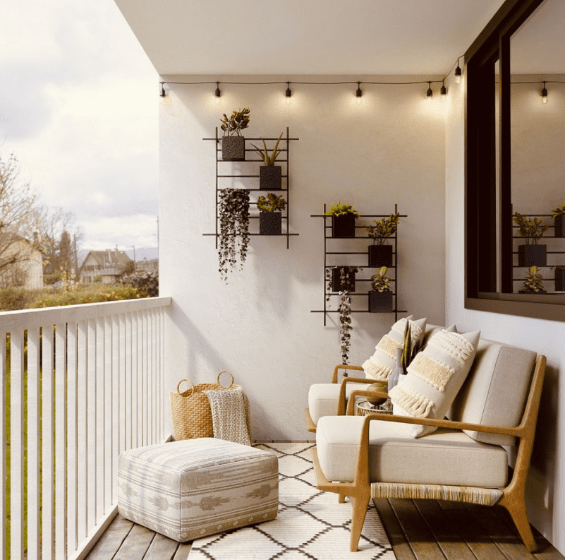 wall shelves for balcony