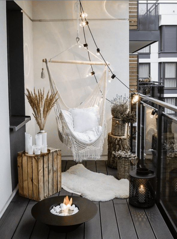 how to hang a hammock chair in an apartment