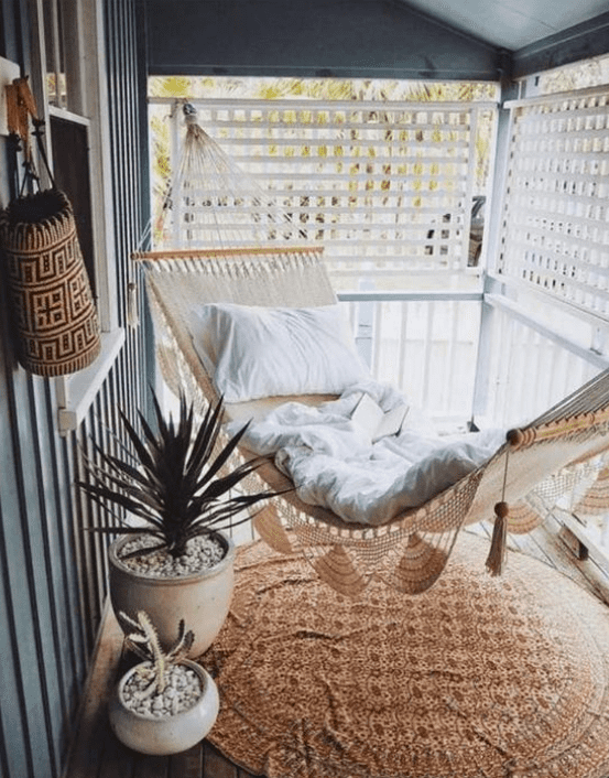 hang hammock on balcony