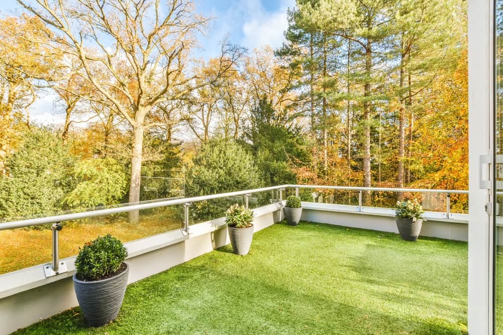 artificial grass on terrace