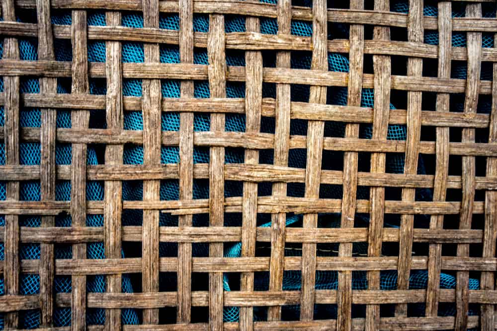 bamboo fence with planks