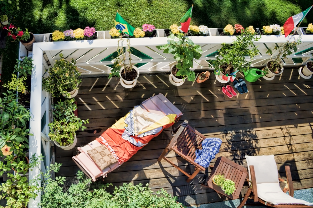 balcony herb garden