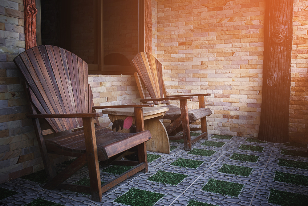 floor stickers on a balcony