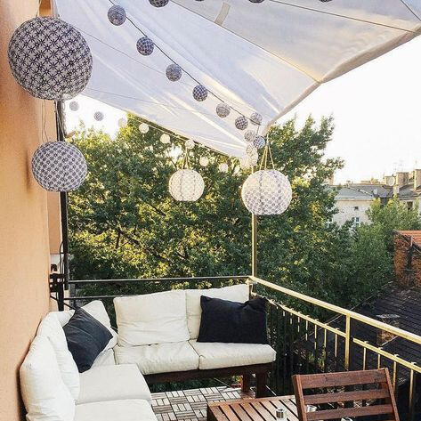 a DIY sun shade for an exposed balcony